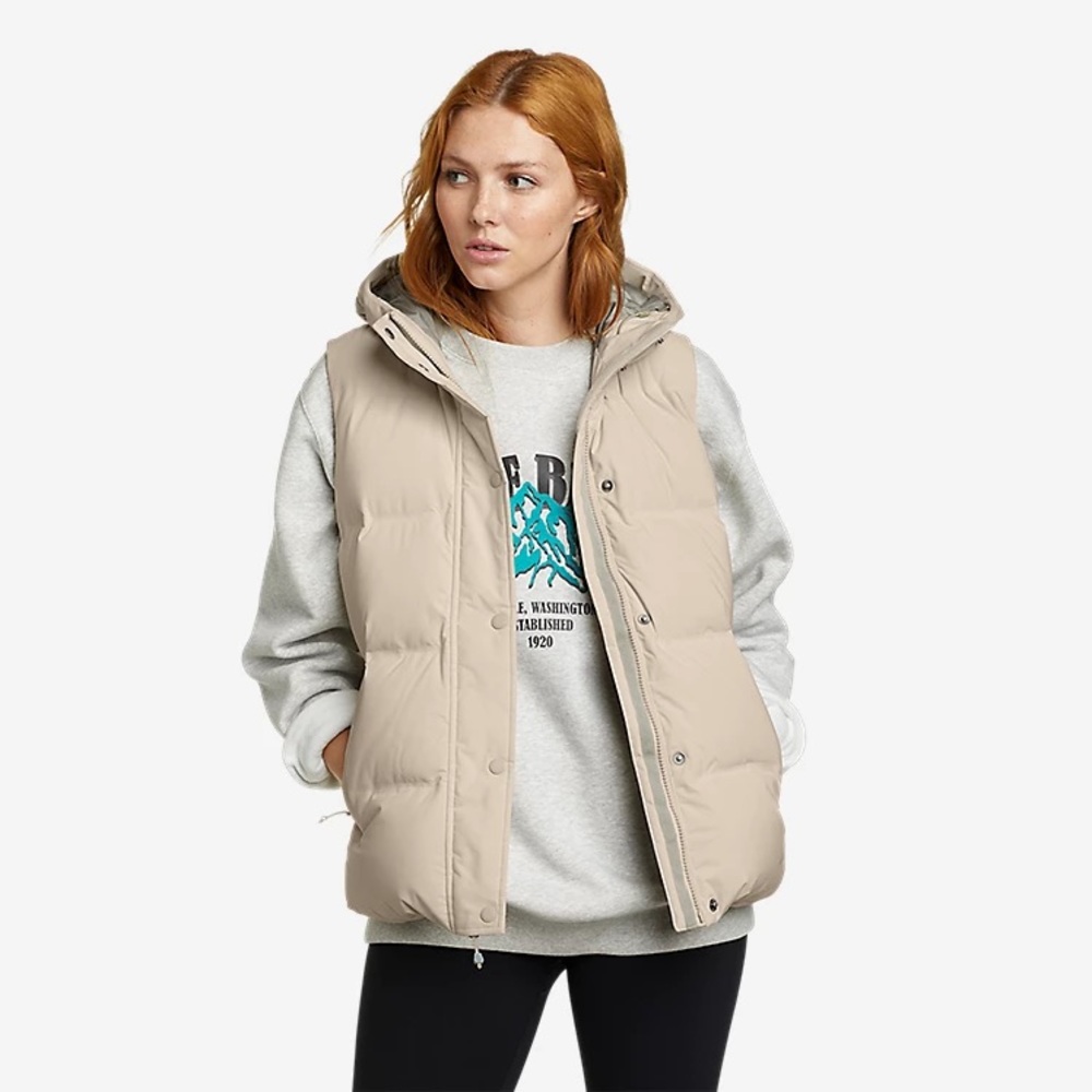 NEW Eddie Bauer Glacier Peak Vest, Large, Beige